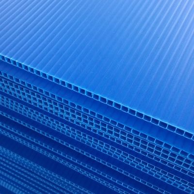 Blue Color Polypropylene Material  4x8 Corrugated Plastic Coroplast Sheet