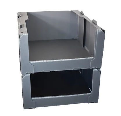Front Opening Warehouse Storage Bin Plastic Corrugated Stackable Storage Box Shelf Picking Bins