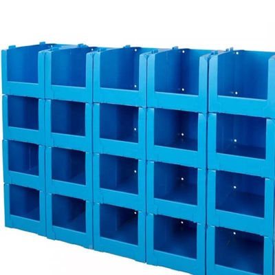 Front Opening Warehouse Storage Bin Plastic Corrugated Stackable Storage Box Shelf Picking Bins