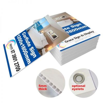 Customized Outdoor Printing Corrugated Plastic Yard Greeting Signs Coroplast Real Estate Yard Signs