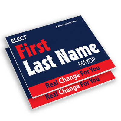 12"x18", 24"x18", 24"x24", 36"x24" 4mm Corrugated Plastic Yard Signs Printing Coroplast Signs