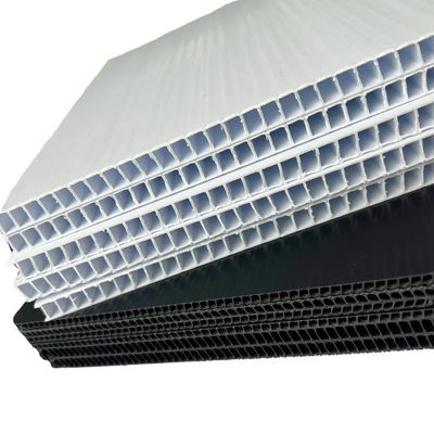 2400x1200 Plastic Corrugated Boards Panels for Temporary Surface Protection Flooring Protective Sheets in Black White Blue