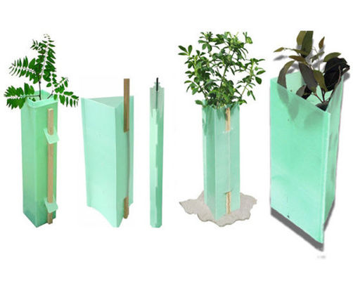 UV Protection PP Fluted Corrugated Plastic Tree Guards Corflute Plant Shelters