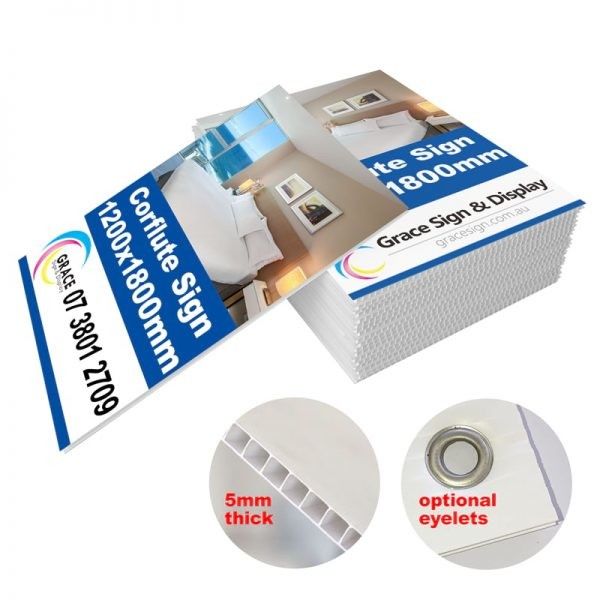 Customized Outdoor Printing Corrugated Plastic Yard Greeting Signs Coroplast Real Estate Yard Signs
